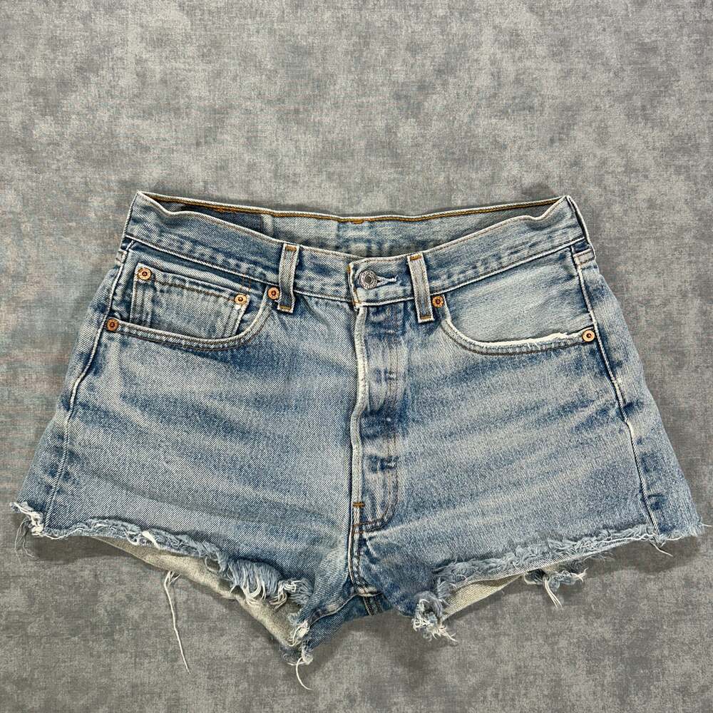 Vintage Levis 501 XX Cut Off Jean Shorts 2in Womens 30 Distressed Denim Jorts